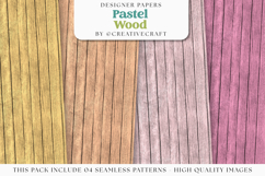 Colorful Wood Seamless Pattern, primary colors digital paper Product Image 1