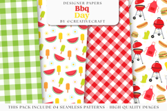 Barbecue Seamless Patterns, barbecue day digital papers Product Image 1