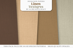 Linen Textures Seamless Patterns, linen digital papers Product Image 2