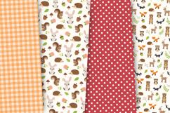 Woodland Animals Seamless Patterns, woodland digital papers Product Image 3
