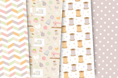 Sewing Seamless Patterns. sewing digital papers illustration Product Image 3
