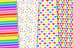 Rainbow Colors Seamless Patterns, rainbow digital papers Product Image 3