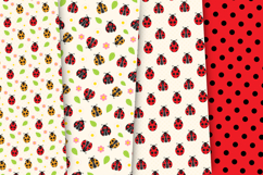 Little Ladybug Seamless Patterns, ladybug digital papers Product Image 3