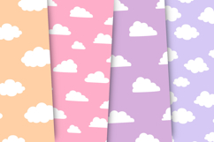 Colored Clouds Seamless Patterns, colored digital papers Product Image 4