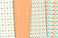 Coral Turquoise Seamless Patterns, turquoise digital papers Product Image 4