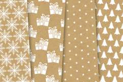 Christmas Kraft Seamless Patterns, christmas digital papers Product Image 4