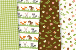 Woodland Animals Seamless Patterns, woodland digital papers Product Image 4