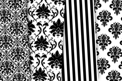 Black Damask Seamless Patterns, black damask digital papers Product Image 4
