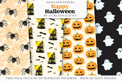Halloween Seamless Patterns, happy halloween digital papers Product Image 1