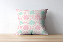 Pink Mint Damask Seamless Patterns, damask digital papers Product Image 6