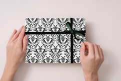 Black Damask Seamless Patterns, black damask digital papers Product Image 7