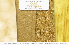 Gold Seamless Patterns, gold digital papers, gold textures Product Image 1