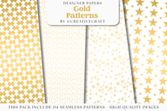 Gold Seamless Patterns, gold digital papers, gold background Product Image 1