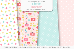 Medicine Seamless Patterns, doctor digital papers designs Product Image 1