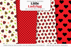 Little Ladybug Seamless Patterns, ladybug digital papers Product Image 1