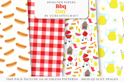 Barbecue Seamless Patterns, barbecue day digital papers Product Image 1
