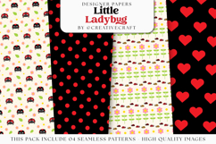Little Ladybug Seamless Patterns, ladybug digital papers Product Image 1