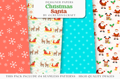 Christmas Santa Seamless Patterns, christmas digital papers Product Image 1