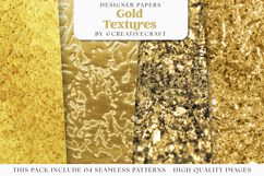 Gold Seamless Patterns, gold digital papers, gold textures Product Image 1