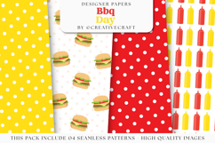 Barbecue Seamless Patterns, barbecue day digital papers Product Image 1