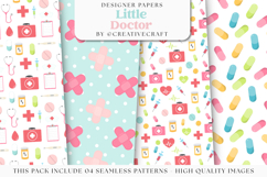 Medicine Seamless Patterns, doctor digital papers designs Product Image 1