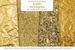 Gold Seamless Patterns, gold digital papers, gold textures Product Image 1