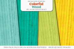 Colorful Wood Seamless Pattern, primary colors digital paper Product Image 1