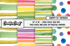 St Patricks Day Digital Papers, st patricks day illustration Product Image 1