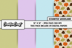 Autumn Fall Digital Paper, thanksgiving digital scrapbook Product Image 1