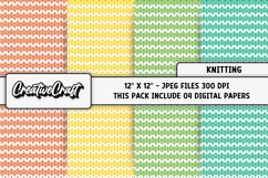 Knitting Digital Papers, knitting backgrounds illustrations Product Image 1