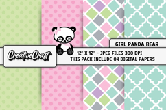 Baby Panda Bear Digital Papers, scrapbook background designs Product Image 1