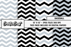 Baseball Sport Digital Paper, baseball graphic illustrations Product Image 1