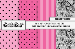 Elegant Bride Digital Papers, wedding background designs Product Image 1
