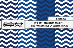 Baseball Sport Digital Paper, baseball graphic illustrations Product Image 1