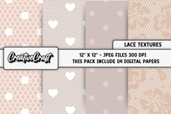 Lace Pink Digital Papers, lace pink background illustrations Product Image 1