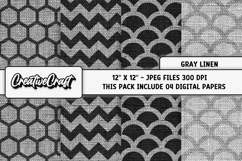 Gray Linen Textures Digital Papers, linen backgrounds design Product Image 1