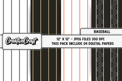 Baseball Sport Digital Paper, baseball graphic illustrations Product Image 1