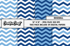 Baseball Sport Digital Paper, baseball graphic illustrations Product Image 1