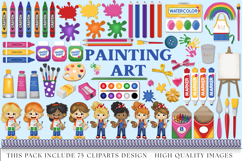 Back to School Clip Arts, school supplies, school graphics Product Image 1