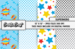 Superhero Digital Papers, scrapbooking backgrounds designs Product Image 1