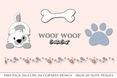 Pet Dog Clip Art, puppy dog graphics, pet dog illustrations Product Image 1