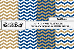 Baseball Sport Digital Paper, baseball graphic illustrations Product Image 1