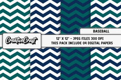 Baseball Sport Digital Paper, baseball graphic illustrations Product Image 1