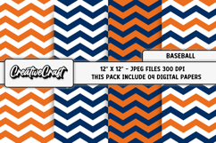 Baseball Sport Digital Paper, baseball graphic illustrations Product Image 1
