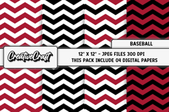 Baseball Sport Digital Paper, baseball graphic illustrations Product Image 1