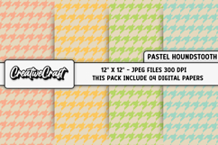 Pastel Colors Houndstooth Digital Papers, background designs Product Image 1