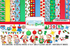 Christmas Digital Paper and Clipart png, illustration Product Image 1