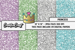 Princess Digital Papers, princess backgrounds illustrations Product Image 1
