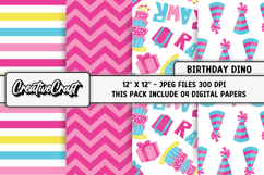 Happy Birthday Digital Papers, scrapbook backgrounds designs Product Image 1
