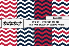 Baseball Sport Digital Paper, baseball graphic illustrations Product Image 1